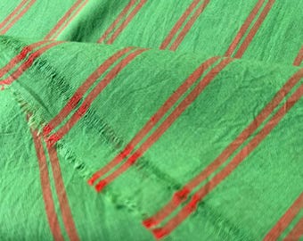 Tela de algodón verde khadi: material para coser y acolchar a mano