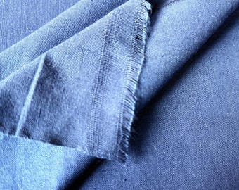 Tela de algodón khadi azul tejida a mano: material para costura y acolchado