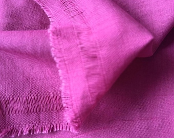 Tela de algodón violeta khadi: material para coser y acolchar a mano