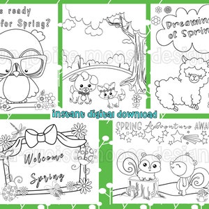 Kids Coloring Pages - Spring Coloring Activity