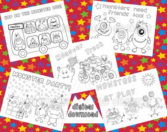 Monsters Kids Coloring Pages - Printable Coloring Sheets