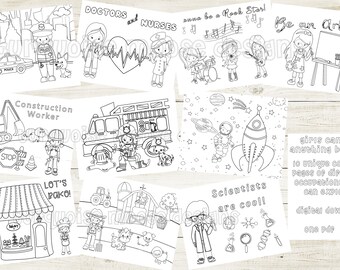 professions coloring etsy