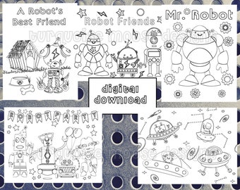 Robot Kids Coloring Pages - Printable Pages to Color