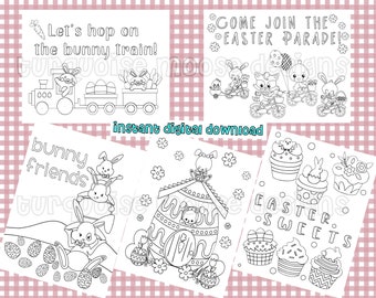 Easter Coloring Pages - Printable Pages to Color! Digital Download