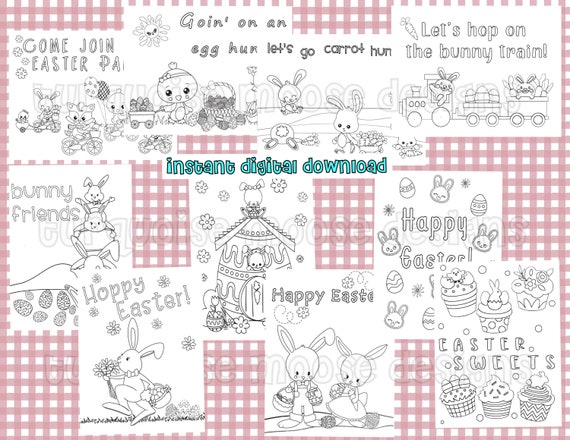 Easter Coloring Pages Printable Pages to Color Digital