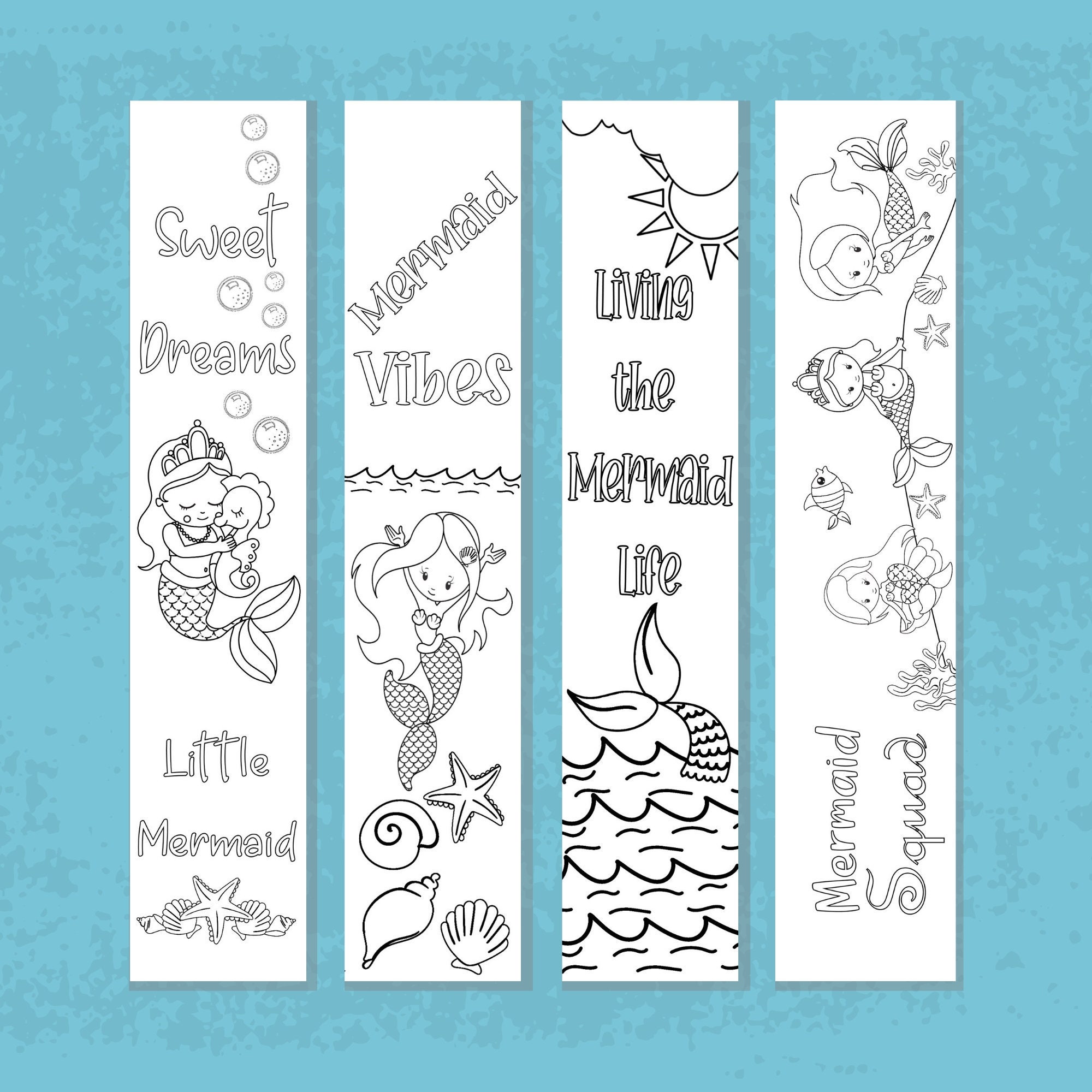 Printable Book Marks Mermaid