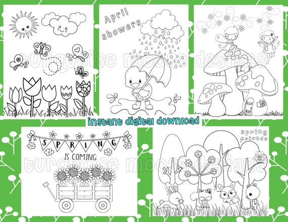 Spring Coloring Pages  Printable Pages to Color Digital