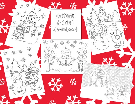 Snowman and Friends Coloring Pages for Kids  Printable