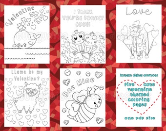 Cute Kids Valentines Coloring Pages