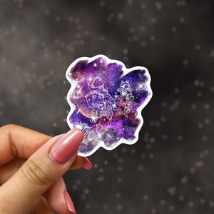 Autocollant Cat Astronaut Galaxy, Autocollant Catstronaut, Autocollant Cat Lover, Autocollant Cat Lady, Autocollant Galaxy, Autocollant Space | AUTOCOLLANT BRILLANT