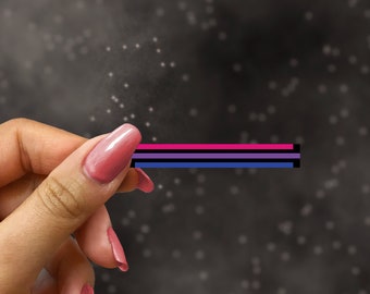 BI PRIDE STICKER | Love Sticker, Bisexual Pride Sticker, Lgbt Sticker, Bi Pride Sticker, 3 Line Bi Sticker | Weather & Scratch Resistant