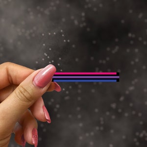 | d’autocollants BI PRIDE Autocollant d’amour, autocollant de fierté bisexuelle, autocollant lgbt, autocollant de fierté bi, autocollant de 3 lignes Bi | Résistant aux intempéries et aux rayures