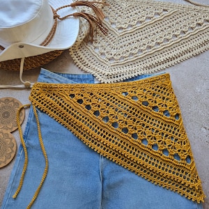 Crochet Waist Kerchief Carla Pattern, Photo Tutorial (PDF Download)