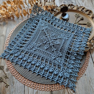 Patrón con tutorial fotográfico para el tapete de crochet Michelle. Patrón de tapete de crochet en PDF. Tutorial de crochet paso a paso. Descarga digital en PDF.