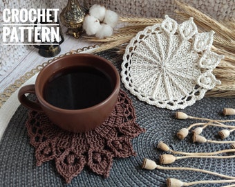 Gehäkelter Untersetzer #3. MUSTER-PDF. Handgemachter Untersetzer, niedliches handgemachtes Geschenk. Wanddekoration. Häkelanleitung PDF digitaler Download