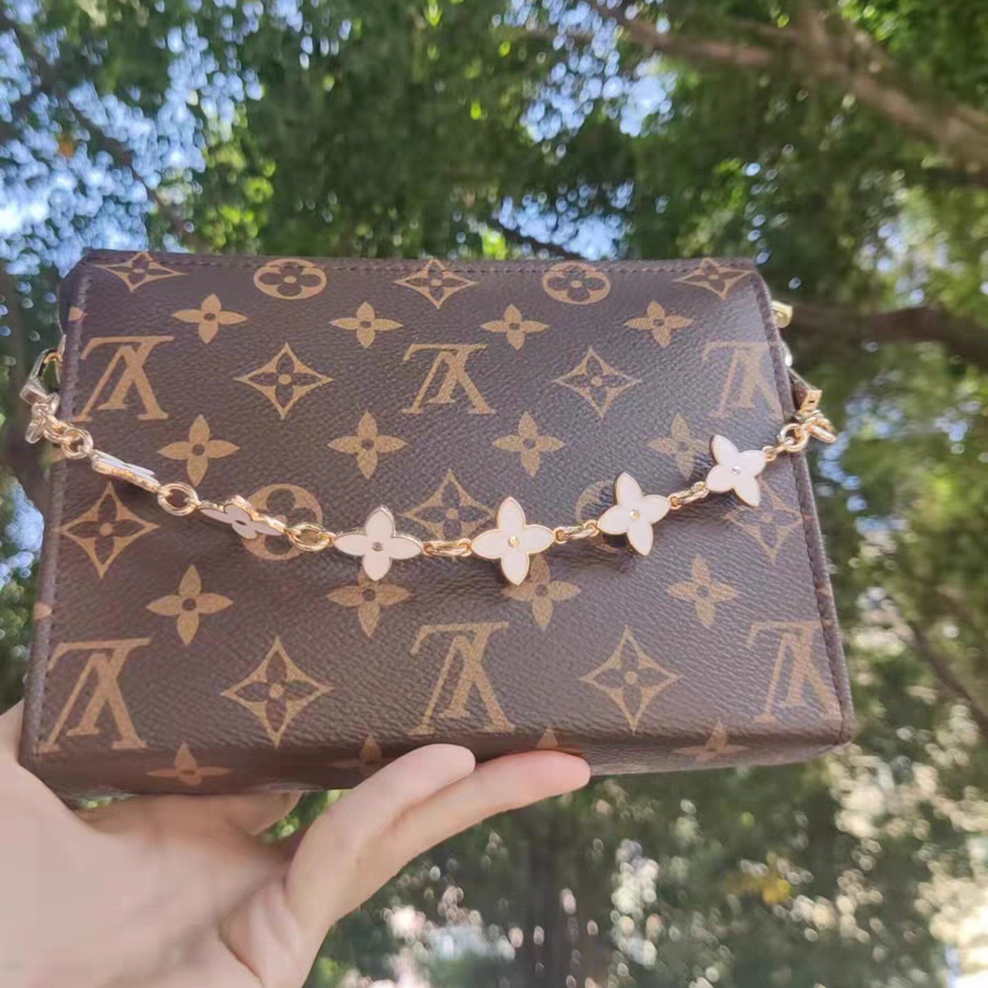 Louis Vuitton Louis Vuitton Fleur de Monogram Bag Charm Chain