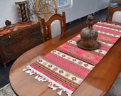 lovely pink color kilim design table runner 17 inch x 55 inch bohemian kilim design table runner home decor table runner rustic decor runner