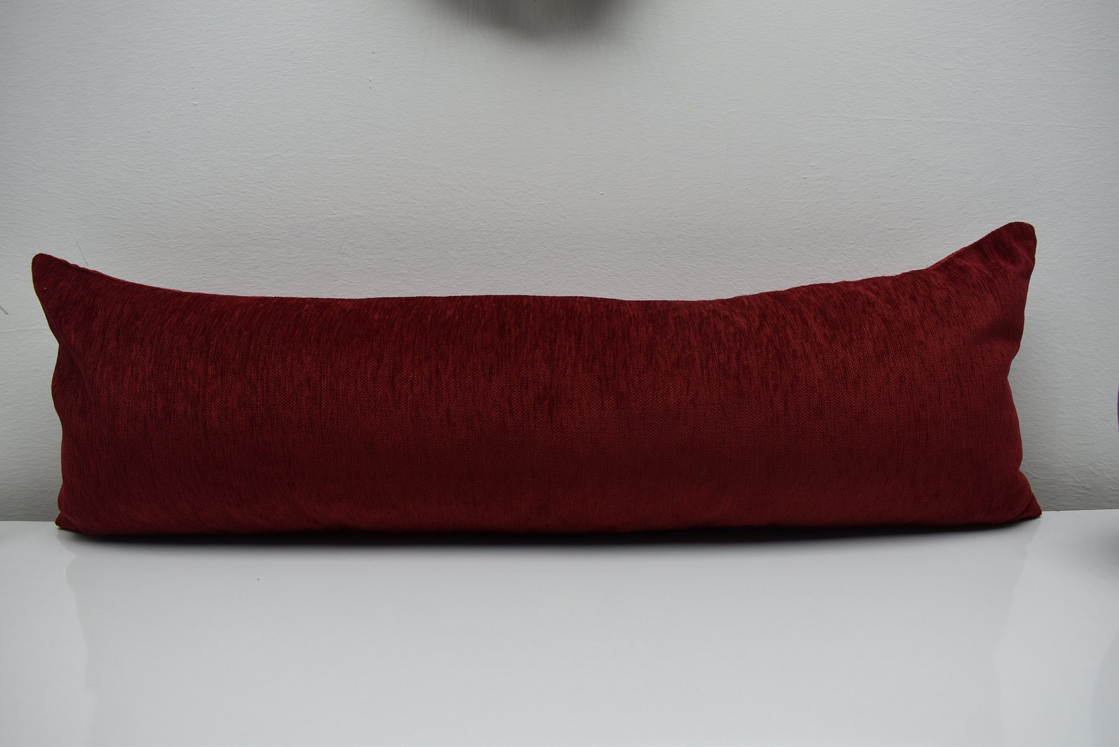 Plain red color 12 x 36 inch lumbar pillow cover 30 x 90 cm Etsy