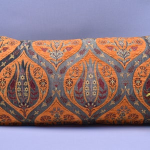beautiful bright orange lumbar pillow cover 12 x 24 inch bohemian pillow cover soft chenille fabric pillow cover home decor gift pillow