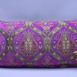 elegant magenta color 12 x 24 inch lumbar pillow cover ottoman tulip design decorative pillow 30 cm x 60 cm soft chenille pillows YLE-D2