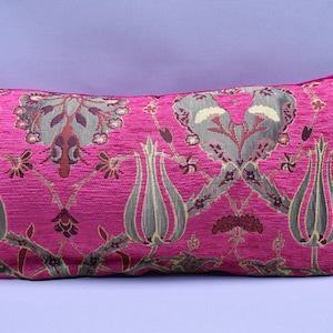 boho decor pink pillow cover lumbar pillow cover bohemian pillow home decor pillow cover 10 x 20 inch pillow cover bedding pillow KLMX - J1