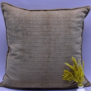 tortilla brown color color 20 inch x 20 inch decorative pillow cover home decor chenille pillow cover bohemian decor pillow cover KPMX-L3