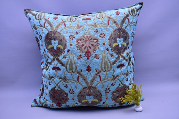 Pale Blue Color 32 X 32 Inch Special Floor Pillow Large Size Boho