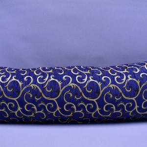 lumbar pillow cover floral design 12 x 36 inch decorative bedding pillow soft chenille fabric pillow cover navy blue pillow bohemian pillow