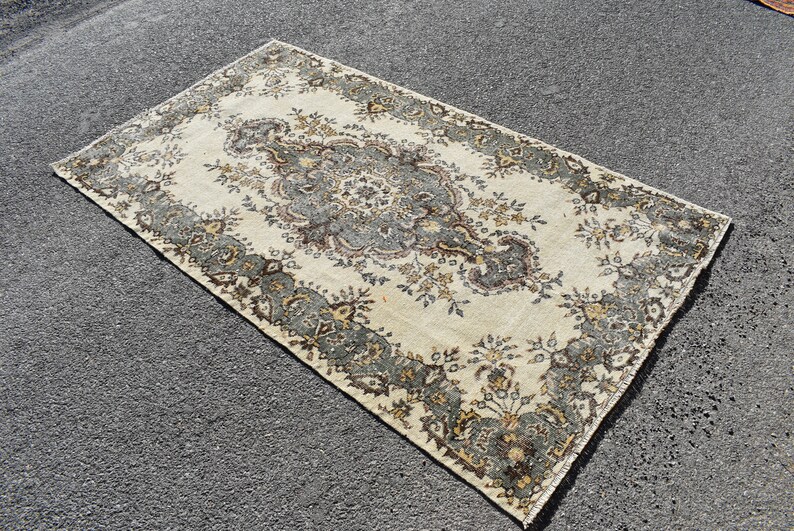 oushak rug # bedroom rug # turkish rug FREE SHIPPING 3.9 ft x 7.1 ft oriental rug # boho decor rug # oushak rug # handmade rug # AC 1682