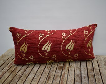 red chenille throw pillows