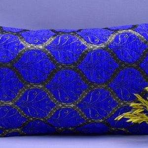 unique cobalt blue color pillow cover lumbar pillow cover bohemian pillow home decor pillow cover 12 x 20 inch soft bedding pillow covers