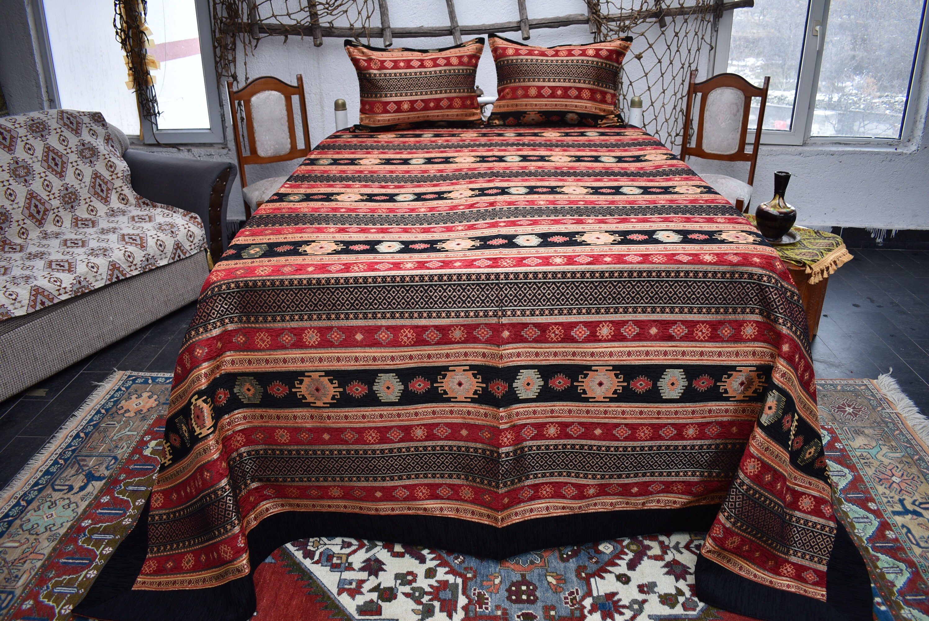 Red and Black Bed Sets Etsy