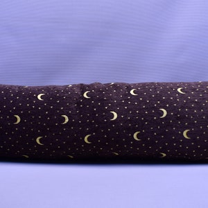16 x 48 inch large size lumbar pillow cover moon and star design pillow cover decorative bedding pillow soft chenille fabric brown pillow
