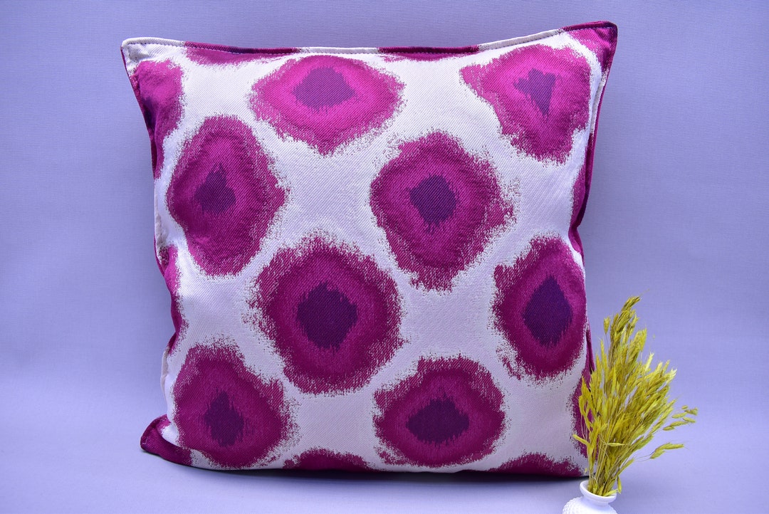 Ikat Design Soft Jacquard Fabric Pillow Cover Boho Pillow Cover Rustic