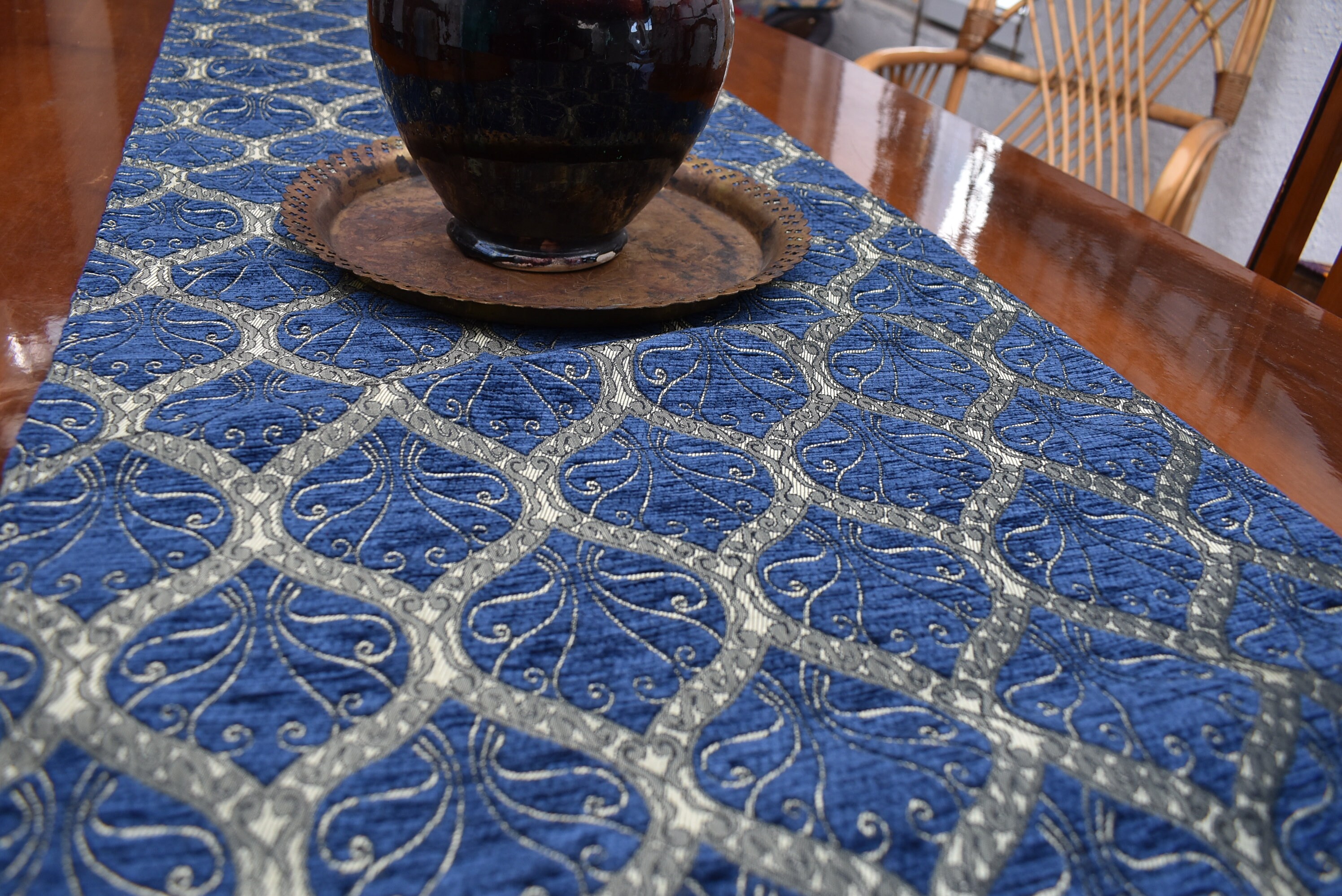 Navy blue color decorative table runner 17 inch x 103 inch Etsy