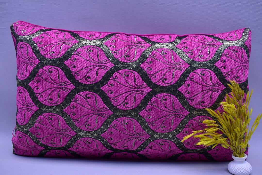Unique Hot Pink Pillow Cover Lumbar Pillow Cover Bohemian Pillow Home
