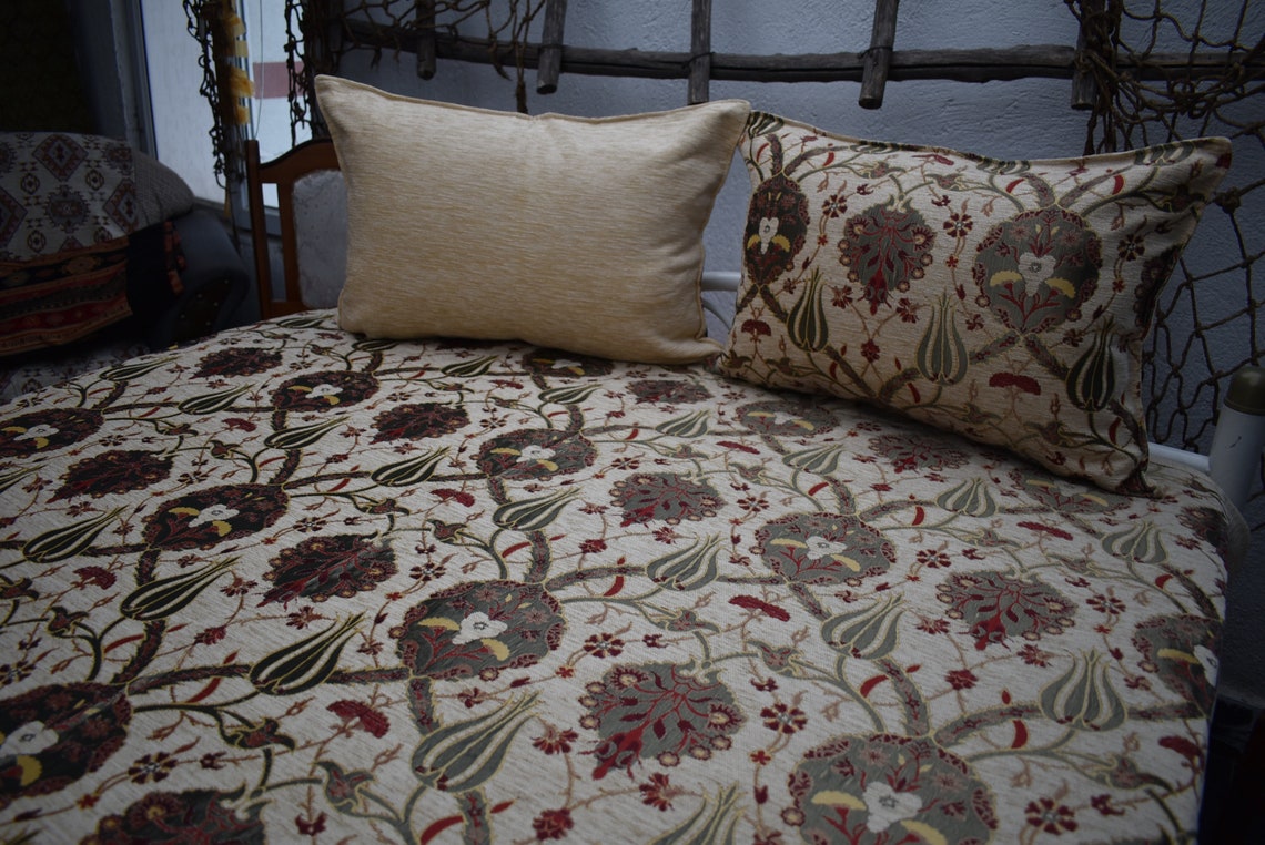 King size FREE SHIPPING 110 inch x 110 inch beige color bed Etsy