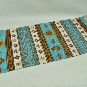 small size turkish table runner chenille fabric decorative table runner 17 inch x 42 inch bohemian decor aqua blue decorative table runner