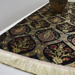 black color table runner home decor table runner soft chenille fabric 17 inch x 55 inch bohemian decor table runner designer table runner