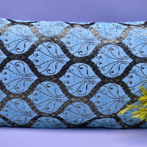 12 x 20 inch soft blue color lumbar pillow cover bohemian pillow home decor pillow cover 30 cm x 50 cm designer pillow bedding pillow covers