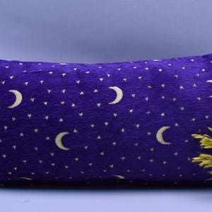 ethnic home decor lumbar pillow cover soft chenille fabric throw pillow 12 x 24 inch moon and star design pillow cover AYGM-F3