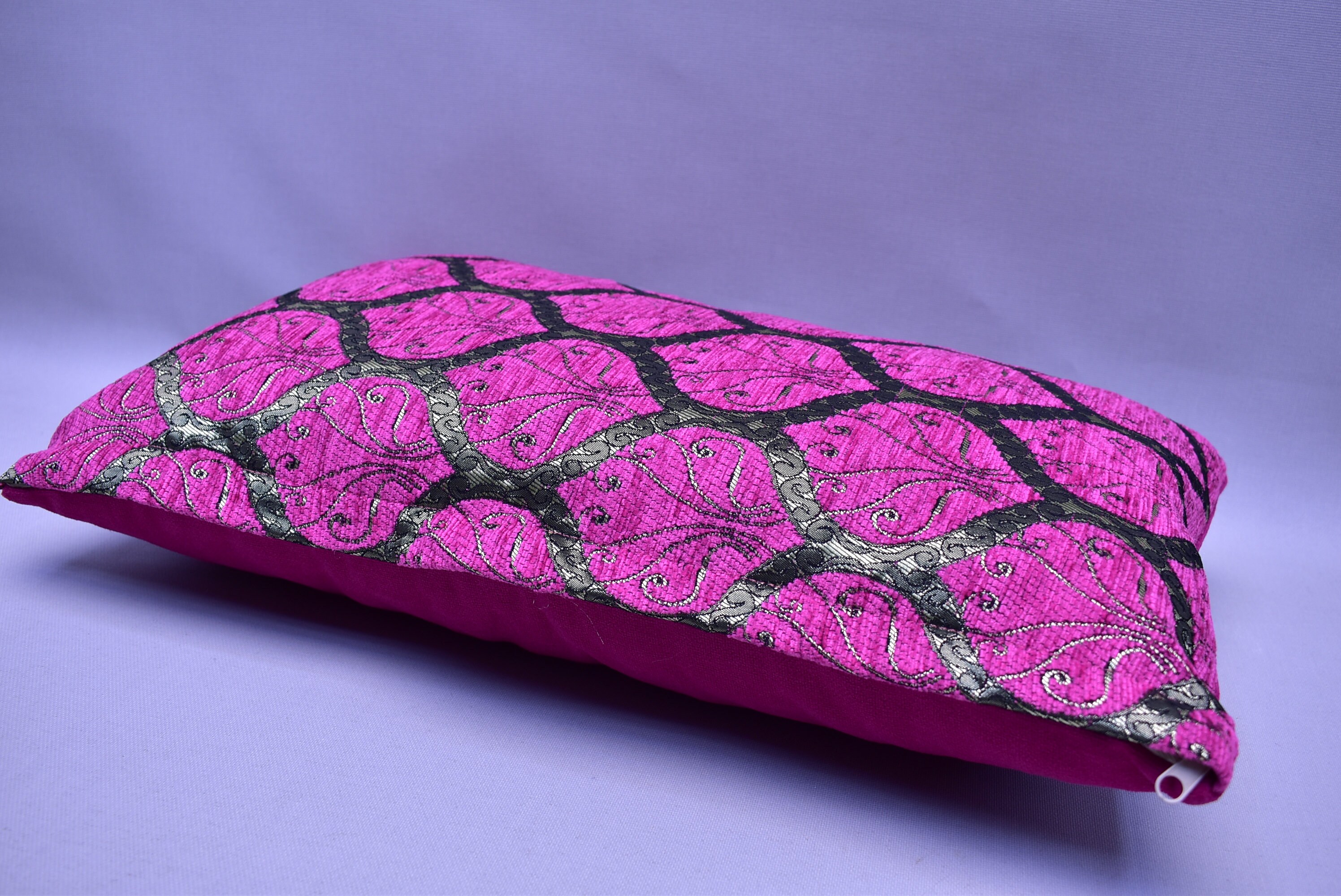 Unique Hot Pink Pillow Cover Lumbar Pillow Cover Bohemian Etsy