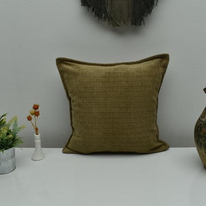 light brown color boho decor 17 inch x 17 inch pillow cover home decor turkish pillow cover bohemian throw pillow cover soft chenille pillow