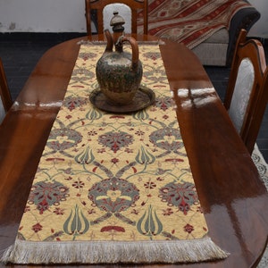 yellow color chenille fabric decorative table runner 17 inch x 55 inch bohemian decor table runner wall decor runner boho decor table runner