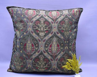 beautiful green color decorative pillow cover  boho decor pillow cover chenille pillow cover inch  tulip design pillow