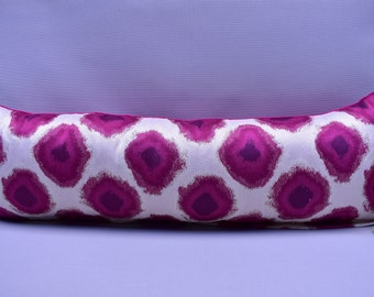 ethnic pattern 12 x 36 inch lumbar pillow cover soft jacquard fabric pillow cover boho decor pillow cover bohemian decor pink pillow cover