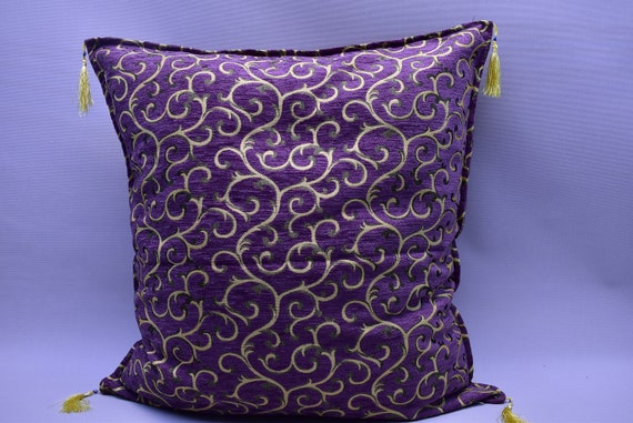 Purple Color Floor Pillow 26 Inch X 26 Inch Large Size Pillow