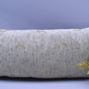 soft chenille fabric 12 x 24 inch designer pillow cover moon and star design 30 x 60 cm pillow cover boho decor pillow sofa throw pillow