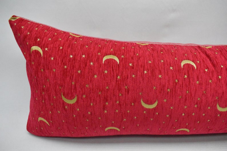 16 X 48 Inch Fuschia Pink Color Lumbar Pillow Cover Moon and Etsy