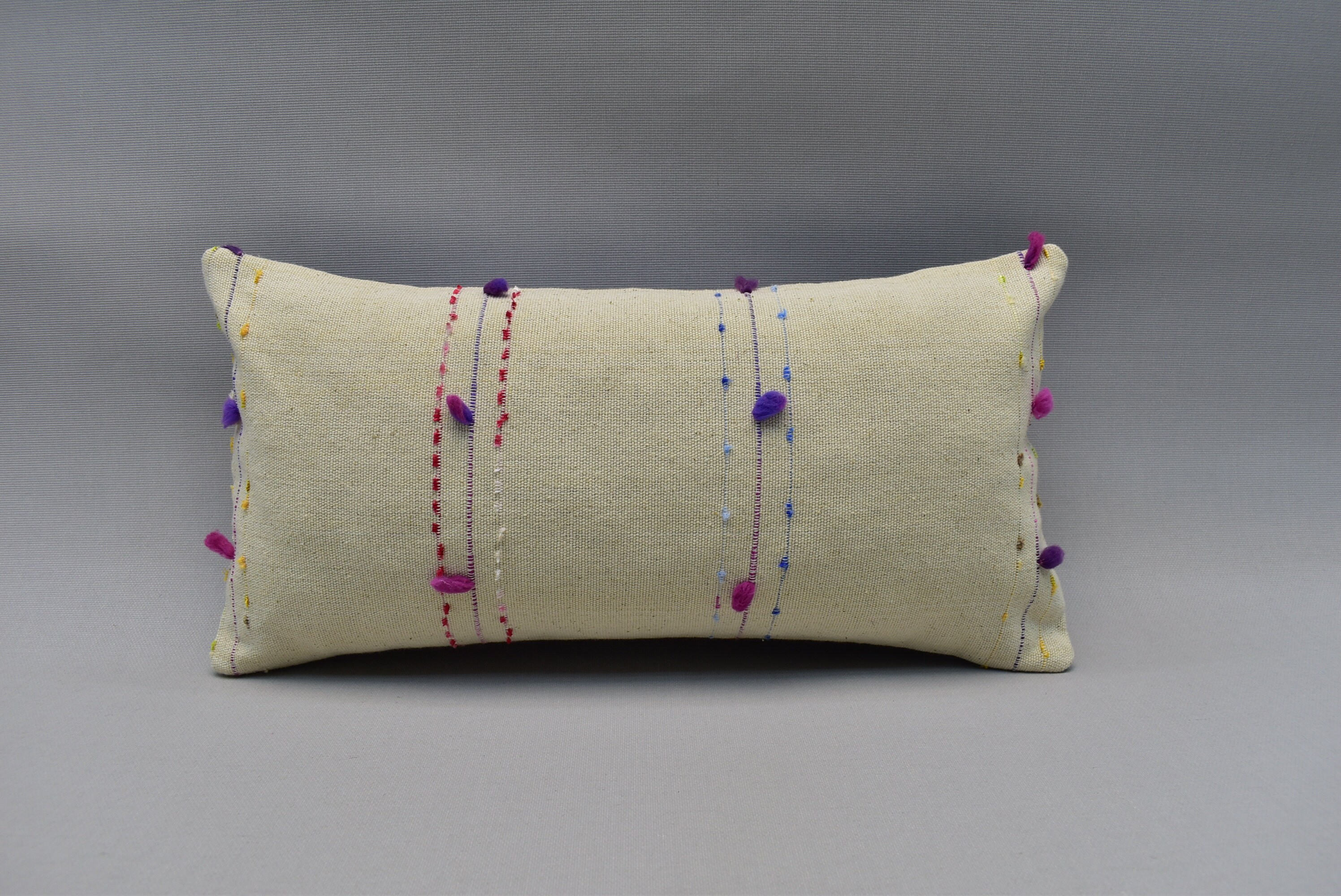 Vivid Color Mini Lumbar Pillow Cover 8 X 16 Inch Boho Pillow Etsy